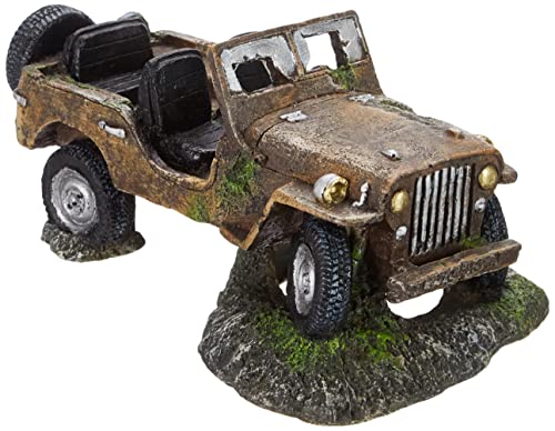 Nobby Aqua Ornaments JEEP WRACK, 26 x 15,5 x 12,5 cm, 1 Stück von Nobby