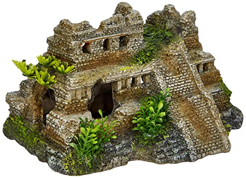 Nobby Aqua Ornaments MAYA RUINE mit Pflanzen, 21,7 x 14,7 x 11,7 cm, 1 Stück von Nobby