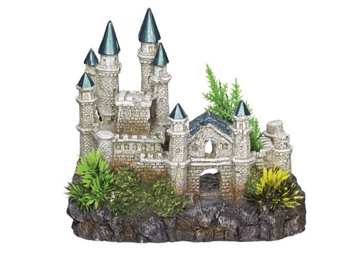 Nobby Aqua Ornaments SCHLOSS mit Pflanzen, 18,2 x 11,5 x 15,5 cm, 1 Stück von Nobby