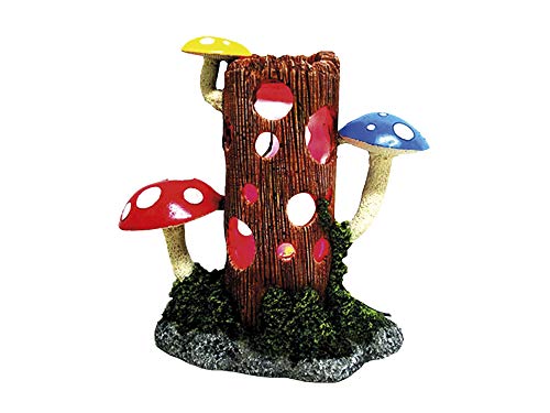 Nobby Aqua Ornaments STAMM MIT PILZEN mit LED, 23,8 x 11,7 x 23,3 cm, 1 Stück von Nobby