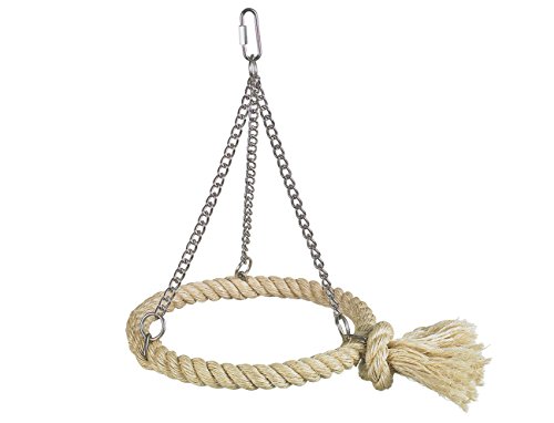 Nobby Cage Toy Sisal Schaukel Ring, natur, 24 x Ø 18 cm von Nobby