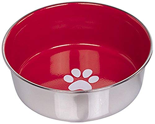 Nobby Edelstahlnapf HEAVY PAW, rutschfest, rot, 20,5 cm 1,90 ltr., 1 Stück von Nobby