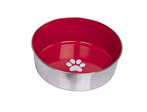 Nobby Edelstahlnapf HEAVY PAW, rutschfest, rot, 24,0 cm 2,70 ltr., 1 Stück von Nobby