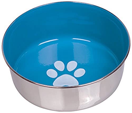 Nobby Edelstahlnapf HEAVY PAW, rutschfest, hellblau, 16,5 cm 0,95 ltr., 1 Stück von Nobby