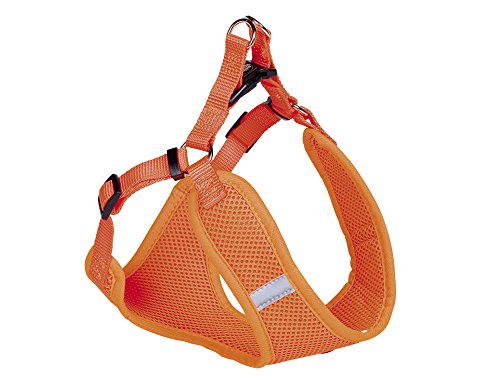 Nobby Geschirr Mesh Reflect, neon orange B: 20mm, L: 58-69cm + 54cm, 1 Stück von Nobby