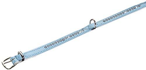 Nobby Halsband Crystal zweireihig, hellblau / weiß 37 cm (27-32 cm), 17/19 mm, 1 Stück von Nobby