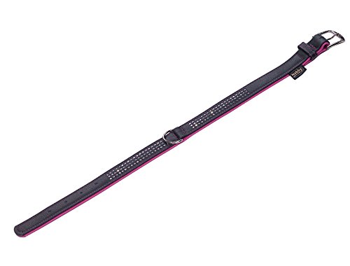 Nobby Halsband PACIFIC DELUXE dreireihig, fuchsia L: 60cm, (50-58cm) B: 28/32mm, 1 Stück von Nobby