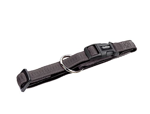 Nobby Halsband Soft Grip, dunkelgrau / schwarz L: 50/65 cm, B: 25 mm, 1 Stück von Nobby