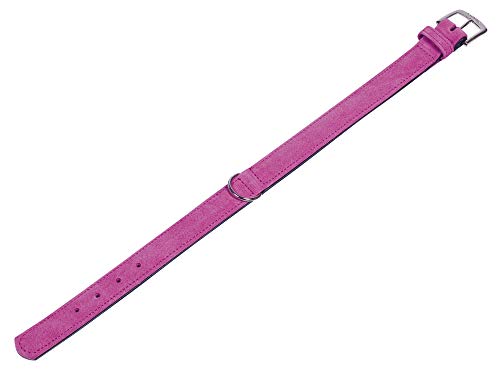 Nobby Halsband VELOURS, fuchsia (Passion), 52 cm (41-49 cm), 25/28 mm, 1 Stück von Nobby