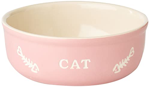 Nobby Katzen Keramikschale CAT, rosa / beige Ø13,5 X 5 cm, 1 Stück von Nobby