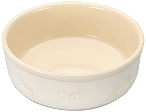 Nobby Katzen Keramiknapf Cat weiß / beige Ø13,5 x 5 cm, 0,25 ltr. von Nobby