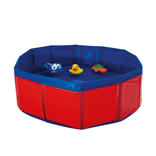 Nobby Katzen Spielpool mit Spielzeug rot/blau; Ø 30 x 11 cm von Nobby