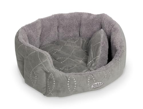 Nobby Komfort Bett oval "CENO" grau / grau L x B x H: 86 x 70 x 24 cm von Nobby