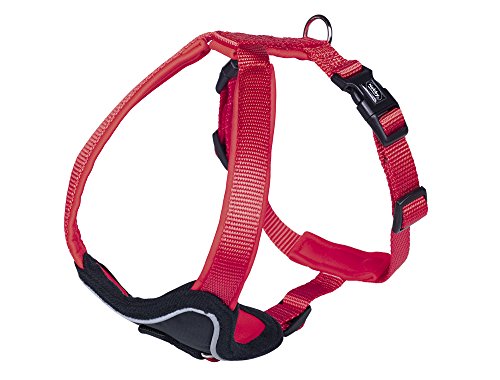 Nobby Komfort Geschirr Classic Preno, rot/rot L: 75-90 cm, B: 35 mm, 1 Stück von Nobby