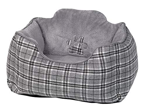 Nobby Komfortbett eckig Classic KAPU grau kariert; 53 x 42 x 32 cm von Nobby