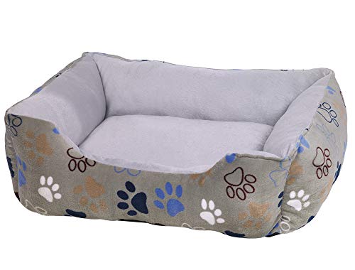 Nobby Komfortbett eckig Classic Lissi hellgrau 80 x 70 x 22 cm von Nobby