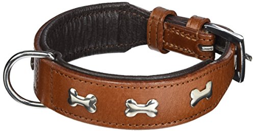 Nobby Leder Halsband CERRO, cognac / braun 40 cm (36-39 cm), 30 mm, 1 Stück von Nobby