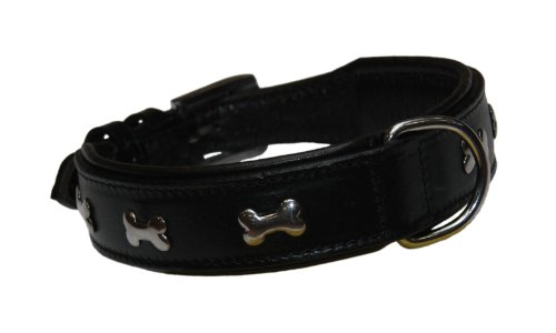 Nobby Leder Halsband CERRO, schwarz / braun 45 cm (40-44 cm), 30 mm, 1 Stück von Nobby