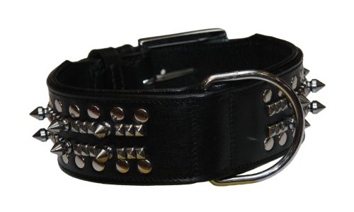 Nobby Leder Halsband DELGADO, schwarz 50 cm (44-49 cm), 50 mm, 1 Stück von Nobby