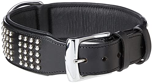 Nobby Leder Halsband VINTO, schwarz 60 cm (53-58 cm), 50 mm, 1 Stück von Nobby