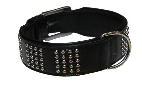 Nobby Leder Halsband VINTO, schwarz 65 cm (58-63 cm), 50 mm, 1 Stück von Nobby