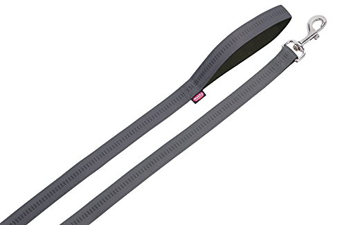 Nobby Leine Soft Grip, dunkelgrau / schwarz L: 120 cm, B: 10 mm, 1 Stück von Nobby