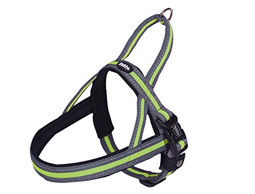 Nobby Norwegergeschirr Variado, neon gelb B: 25/35mm, L: 46cm + 60-76 cm, 1 Stück von Nobby