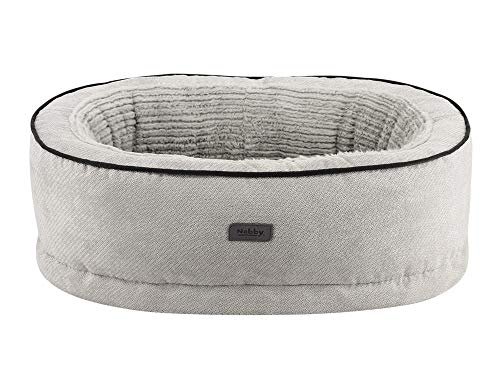 Nobby Orthopädisches Komfortbett oval LAGO hellgrau 65 x 47 x 17+5 cm von Nobby