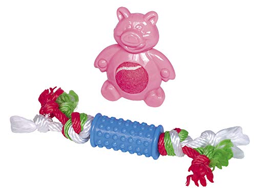 Nobby Puppy Set TPR, pink/blau 10 cm /21 cm, 1 Stück von Nobby