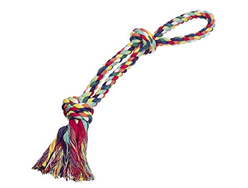 Nobby Rope Toy, Spielseil doppelt, bunt 55 cm, 320 g, 2 Knoten, 1 Stück von Nobby