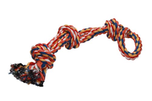 Nobby Rope Toy, Spielseile, bunt 3 Knoten dopelt, 580 g, 1 Stück von Nobby