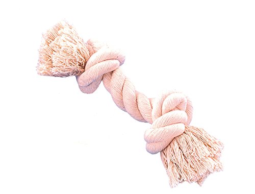 Nobby Rope Toy, Spielseile, weiß 390 g, 2 Knoten, 16cm zw. Knoten, 1 Stück von Nobby