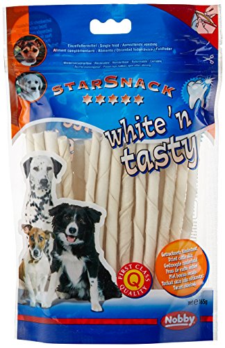 Nobby STARSNACK White´n Tasty Kausticks für alle Hunde, ca. 12,5 cm x Ø 6-7 mm, 1 Tüte je 30 Stück (1 x 165 g) von Nobby