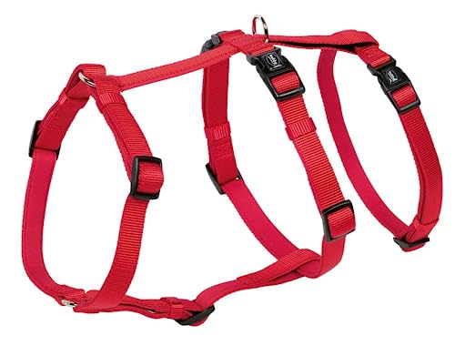 Nobby Sicherheitsgeschirr Turva Leckschutz für Hunde, Nylon und Neopren (S-M Hals 34-48 cm, Brust 40-65 cm, Rot) von Nobby