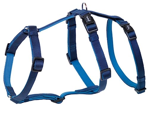 Nobby Sicherheitsgeschirr Turva Leckschutz für Hunde Nylon und Neopren (M-L Hals 34-48 cm, Brust 40-65 cm, Blau) von Nobby