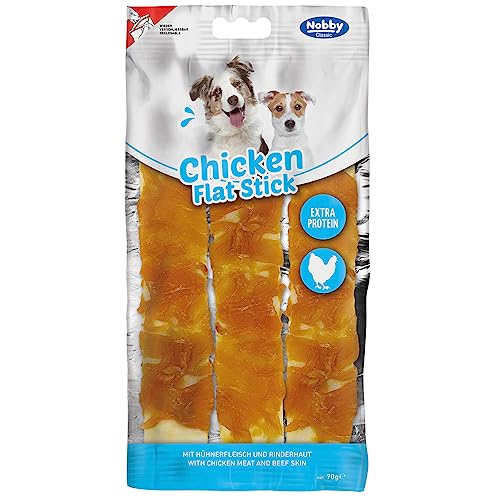 Nobby StarSnack Classic Barbecue Chicken Flat Stick 1 Packung (1 x 70 g) von Nobby