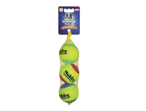 Nobby Tennisball, M: 6,5 cm, 1 Netz (1 x 3 Stück) von Nobby