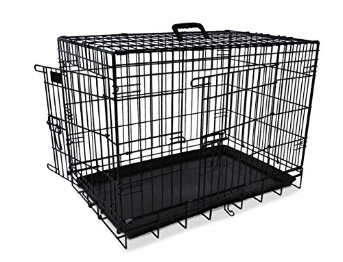 Nobby 62311 Transportkäfig für Hunde, faltbar, schwarz, 62 x 43 x 49 cm von Nobby