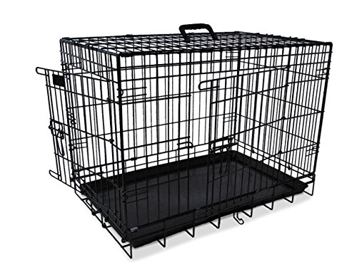 Nobby 62313 Transportkäfig für Hunde, faltbar, schwarz, 93 x 56 x 63 cm von Nobby