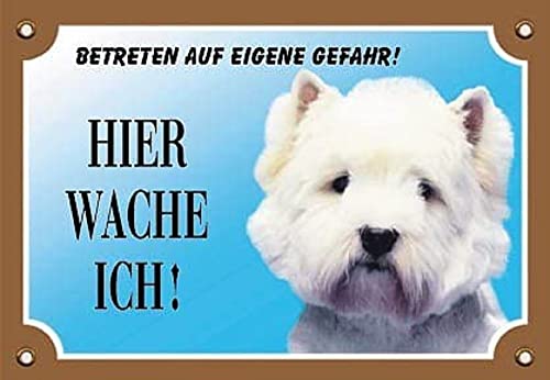 Nobby Warntafel West Highland Terrier gelb 12 x 3,5 cm von Nobby