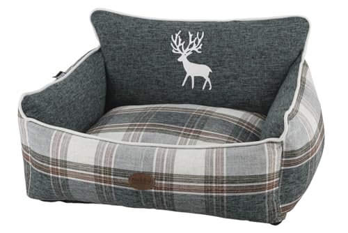 Nobby Xmas Komfort Bett eckig Deer grün LxBxH:65x55x28cm von Nobby