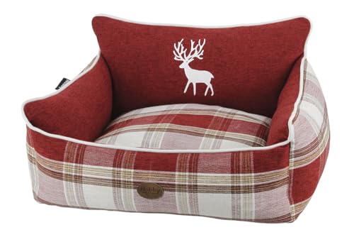 Nobby Xmas Komfort Bett eckig Deer rot LxBxH:45x35x24cm von Nobby