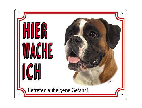 Warntafel Boxer gelb 12 x 3,5 cm von Nobby