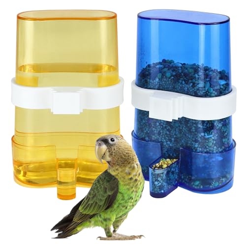 Automatischer Wasserspender für Vögel, Wasserspender für Papageien, Flaschen, Vogeltränke, Samen, Futterbehälter, Sittiche, Käfigzubehör für Sittiche, Wellensittiche, Nymphensittiche, kleine Vögel, von Nobgum