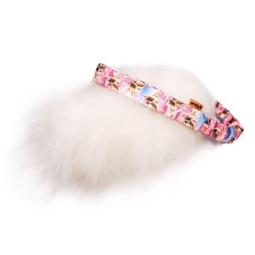 Nobledog Woobie Hundehalsbänder, Blumenmuster, Verstellbar, Pink und Blau von Nobledog