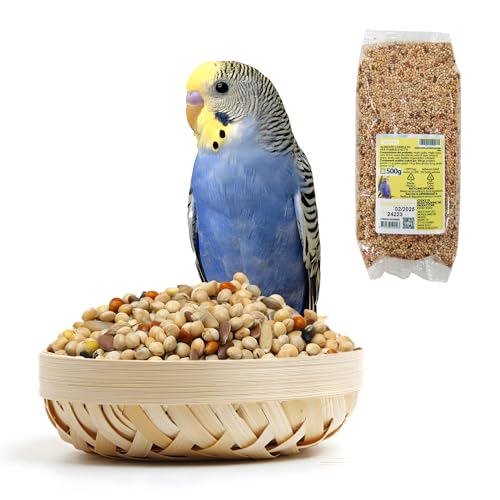 Nobleza - (500g Wellensittichvogelfutter, Premium-Vogelfutter, schmackhaftes und gesundes Vogelfutter von Nobleza