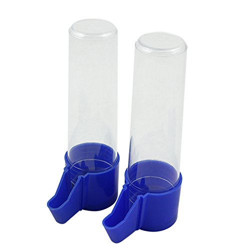 Nobleza - 2 x Vögel Feeder Drinker für Käfig, Vogel-Wasserspender 90ml - Geeignet für Kleine und Mittelgroße Ziervögel wie Kanarienvögel und Sittiche von Nobleza