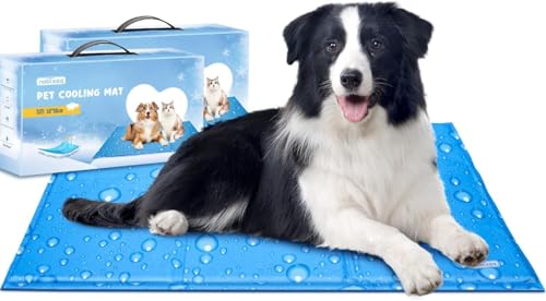 Nobleza 2PCS Kühlmatte Hund, Kühldecke für Hunde Katze, Kühlkissen mit Ungiftiges Gel, Hundekühlmatte Selbstkühlend für Haustiere & Menschen, 90x50cm von Nobleza