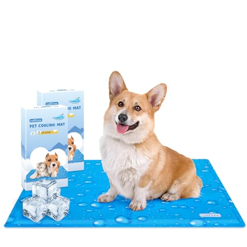 Nobleza 2pcs Kühlmatte Hund, Kühldecke für Hunde Katze, Kühlkissen mit Ungiftiges Gel, Hundekühlmatte Selbstkühlend für Haustiere & Menschen, 65x50cm von Nobleza