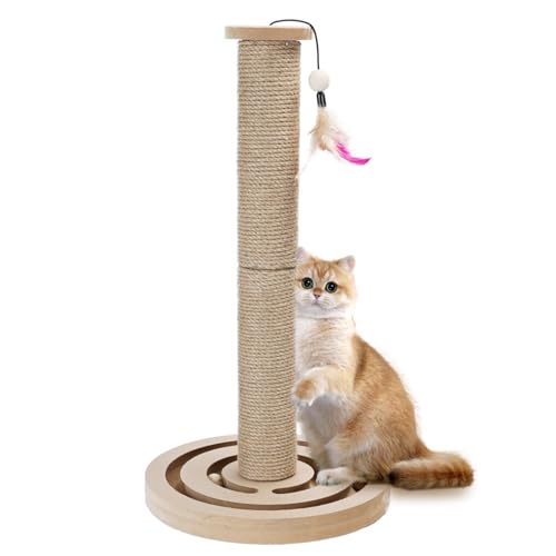 Nobleza 3 in 1 Interaktives Katzenspielzeug, Katze Sisal Seil Massierender Kratzbaum, Katzenspielzeug für Indoor von Nobleza